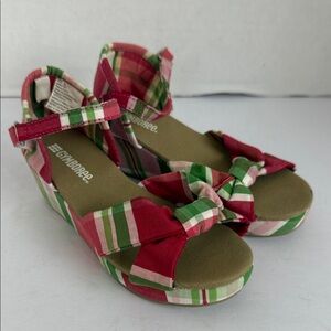 Gymboree Red and Green Plaid Kids Sandals